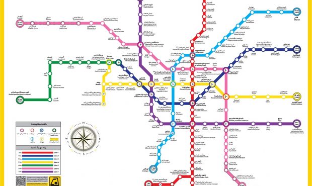 تصویر/ جدیدترین نقشه مترو تهران ۱۴۰۲ + ساعت حرکت و راهنمای کامل خطوط