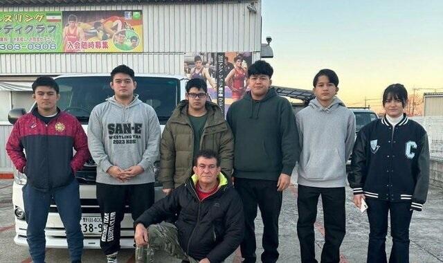 پدری ایرانی با ۶ فرزند کشتی‌گیر در ژاپن
