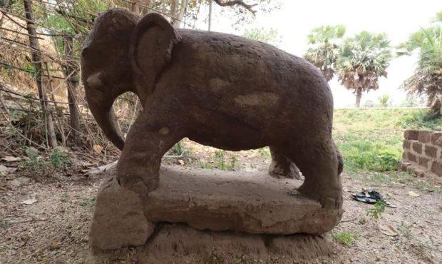 کشف مجسمه یک فیل در هند مربوط به زمان حمله اسکندر و سقوط هخامنشیان/تصاویر
